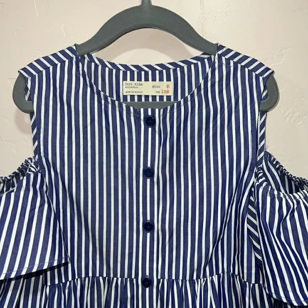 Zara Off the Shoulder Striped Dress